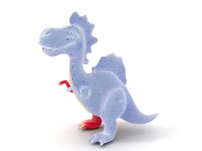 Cartoon Pink Dinosaur Model Pack Low-poly 3D model