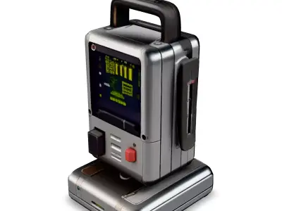 SciFi Portable Computer Device Low-poly 3D model