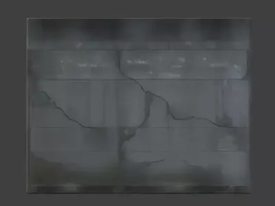 Destroyed Military Concrete Bunker model  Low-poly 3D model