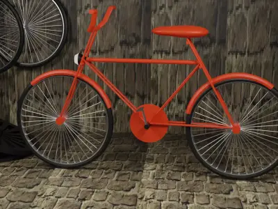 Basic bicycle model in blender Free 3D model