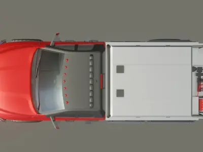 Fire Rescue Car 3D Model Low-poly 3D model