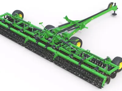 John Deere HSD Agricultural Tillage Low-poly 3D model