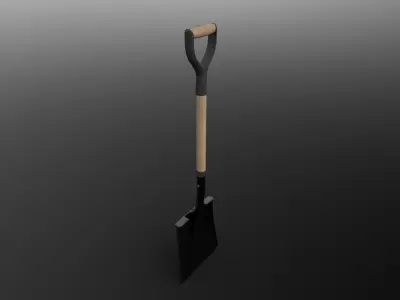 Square Shovel with three texture options  3D model