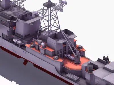 Udaloy Class Destroyer 3D model