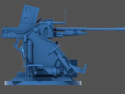 Type 96 25mm triple mount - Personal license - 1-350 scale 3D print model