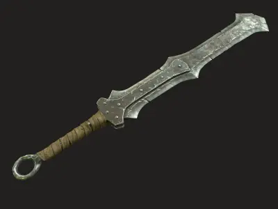 ork long sword Low-poly 3D model