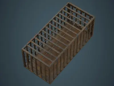 Cage 1C Low-poly 3D model