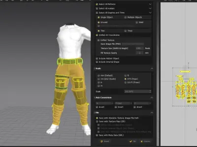 Tactical pants 3D model