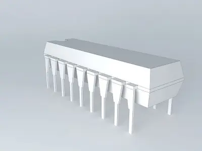 18 pin IC Free 3D model