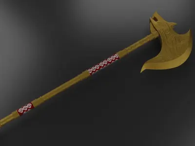 Sepulcher Axe Low-poly 3D model