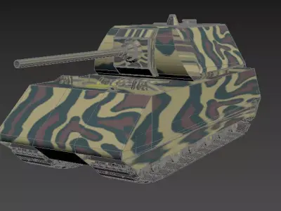 Mause tank in camouflage 3D model