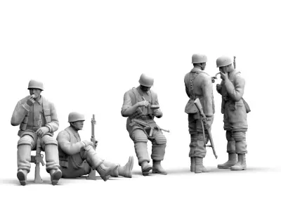German Paratrooper ww2 3D print model