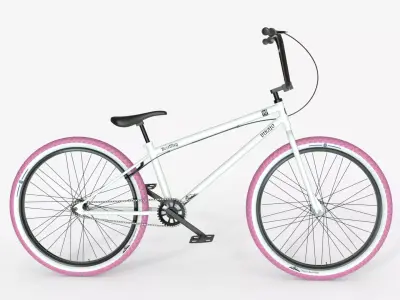 BMX Freestyle Bike  Clan Series White 3D model