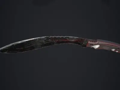 Kukri Knife Low-poly 3D model purchase