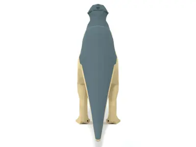 Low Poly Cartoon Pachycephalosaurus Dinosaur Low-poly 3D model