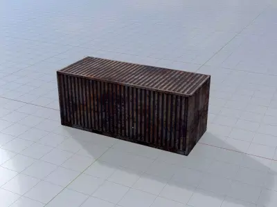 Rusty Freight-Container 20ft  Low-poly 3D model