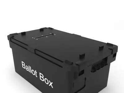 modern ballot box  Low-poly 3D model