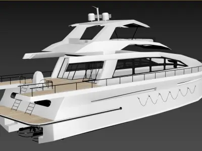 cruise ship 3D model 3D model