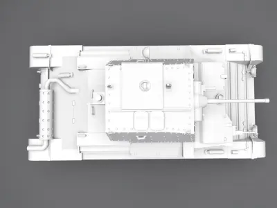 A10 Cruiser Tank scale model 3D print model