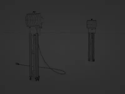 Construction Halogen Lamp Low-poly 3D model