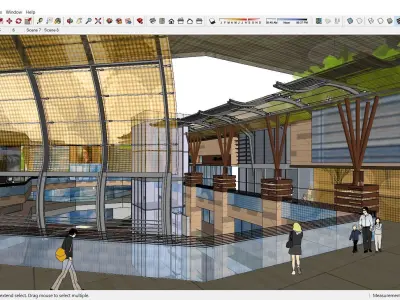 Sketchup Commercial Complex Q3 3D model