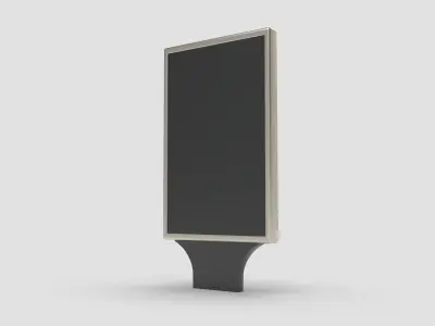 Style advertisement close to a urban street in city 3D model 6