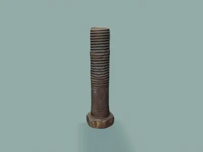 3D Scan Bolt Low-poly 3D model