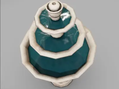 Fountain Low-poly 3D model