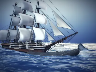 The Whale and The Ship  3D model