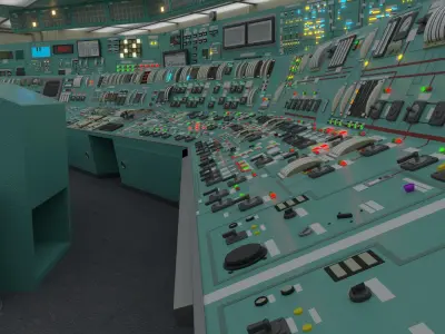 Nuclear Power Plant Control Room 3D model