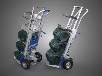 ELECTRIC STAIR CLIMBER HAND TRUCK GALLON WATER BOTTLE JUG BUCKET 3D model