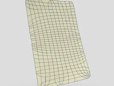 Parchment sheet of paper Low-poly 3D model