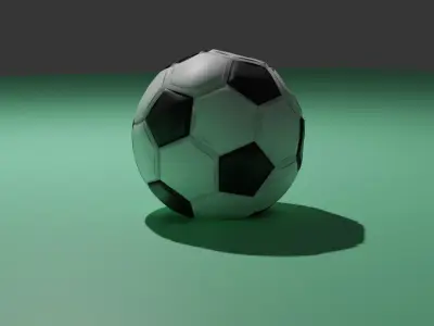 low poly foodball 3D model soccer ball Low-poly 3D model