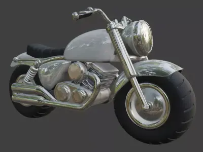 Cartoon Motorcycle 3D Model 3D model 2