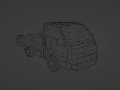 Kia Bongo Low-poly 3D model