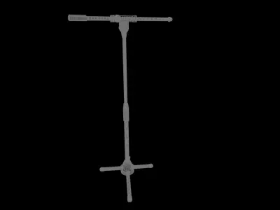 High Quality Recording Studio Mic Tripods and Mic Clip 3D model