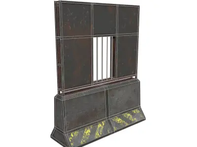 Concrete RoadBlock Barrier Barricade 3D model purchase