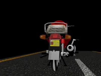 Crown Motorcycle HD Low-poly 3D model
