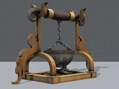 Charcoal Pot V01 Low-poly 3D model