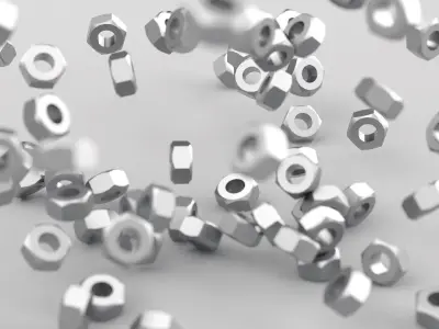 Low-poly Unwrapped Nut Low-poly 3D model