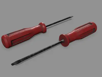 screwdriver Low-poly 3D model 12
