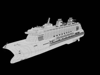 Cruise Ship   Low-poly 3D model