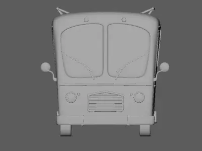 Toy Bus Low-poly 3D model