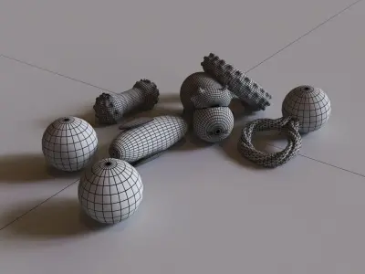 Dog Toys Low-poly 3D model