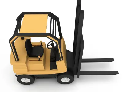 forklift 3D truck Low-poly 3D model