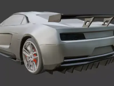 NFS Game Racing Car Low Poly Low-poly 3D model