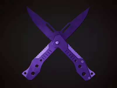 Knife 4 H Low-poly 3D model