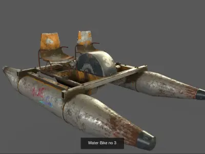 Old Seaside Objects 3D Model Pack