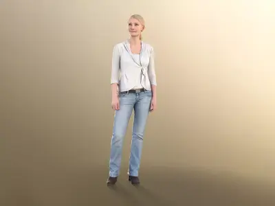 Kim 10653 Standing Casual Woman Free 3D model