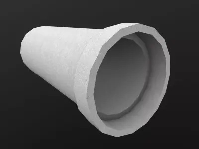 Concrete Pipe AR VR PBR Low-poly 3D model